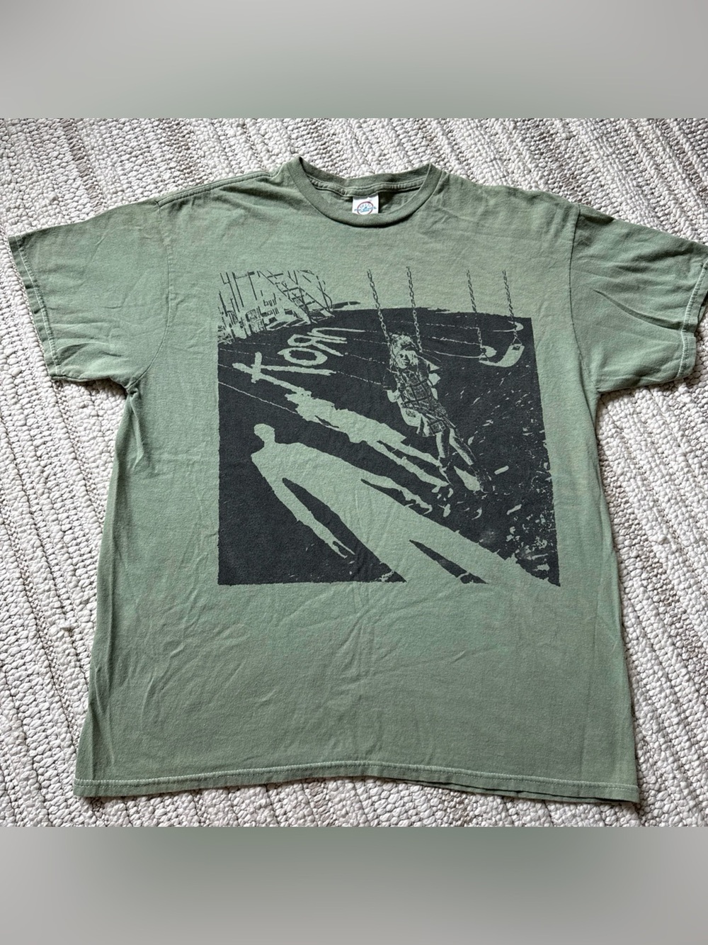 vintage KORN Tee y2k delta tag Korn self titled album cover graphic Vtg Retro